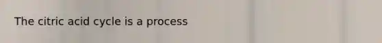 The citric acid cycle is a process