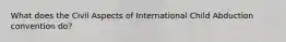 What does the Civil Aspects of International Child Abduction convention do?