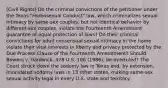 (Civil Rights) Do the criminal convictions of the petitioner under the Texas "Homosexual Conduct" law, which criminalizes sexual intimacy by same-sex couples, but not identical behavior by different-sex couples, violate the Fourteenth Amendment guarantee of equal protection of laws? Do their criminal convictions for adult consensual sexual intimacy in the home violate their vital interests in liberty and privacy protected by the Due Process Clause of the Fourteenth Amendment? Should Bowers v. Hardwick, 478 U.S. 186 (1986), be overruled? The Court struck down the sodomy law in Texas and, by extension, invalidated sodomy laws in 13 other states, making same-sex sexual activity legal in every U.S. state and territory.