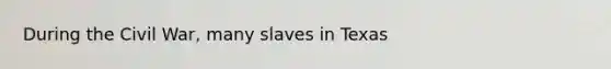 During the Civil War, many slaves in Texas