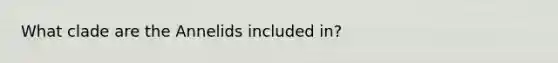 What clade are the Annelids included in?