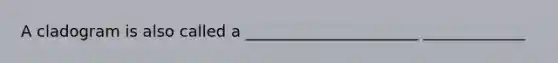 A cladogram is also called a ______________________ _____________
