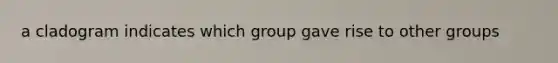 a cladogram indicates which group gave rise to other groups