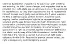 Clarence Earl Gideon charged in a FL state court with breaking and entering. He didn't have a lawyer, and requested that he be provided one. In FL state law, an attorney may only be appointed for capital cases, so they didn't appoint one and he represented himself. He was found guilty and sentenced to 5 years in prison. He filed a habeas corpus petition to the FL Supreme Court, arguing that his constitutional right to be represented was violated, and he was denied. Does the Sixth Amendment's right to counsel in criminal cases extend to felony defendants in state courts? Unanimous decision for Gideon. 6th Amendment's guarantee of a right to a counsel applied to criminal defendants in a state court by way of the 14th Amendment. Justice Black held that it the right to a counsel is an essential right made obligatory by the 14th. Required to provide counsel unless the right is competently and intelligently waived.