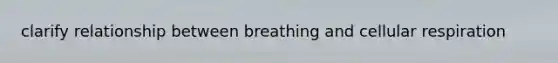 clarify relationship between breathing and cellular respiration