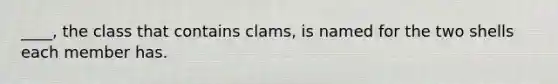 ____, the class that contains clams, is named for the two shells each member has.