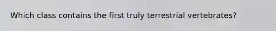 Which class contains the first truly terrestrial vertebrates?