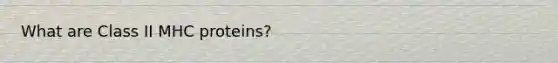 What are Class II MHC proteins?