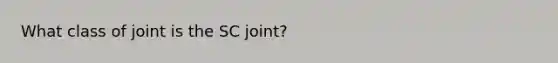 What class of joint is the SC joint?