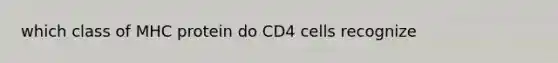 which class of MHC protein do CD4 cells recognize