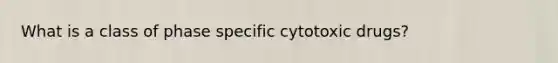 What is a class of phase specific cytotoxic drugs?