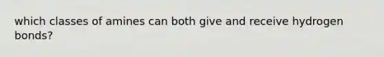 which classes of amines can both give and receive hydrogen bonds?