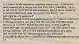 In a classic study examining cognitive dissonance, participants were asked to do a boring task and then were paid either 1 or20 to tell others that the task was enjoyable. Which of the following accurately describes what the researchers found? The participants who were paid 20 rated the task as more enjoyable than the participants who were paid1. The participants who were told the task was enjoyable rated the task as more fun than those who were not told anything about the task. The participants who were told that the task was boring rated the task as more enjoyable than those who were told the task was fun. The participants who were paid 1 rated the task as more enjoyable than the participants who were paid20.