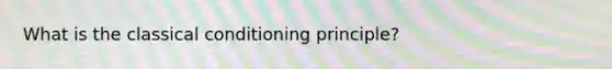 What is the classical conditioning principle?
