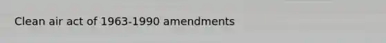 Clean air act of 1963-1990 amendments