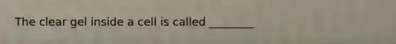 The clear gel inside a cell is called ________