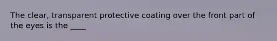 The clear, transparent protective coating over the front part of the eyes is the ____