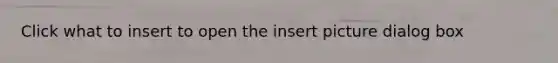 Click what to insert to open the insert picture dialog box
