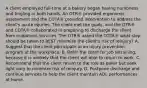 A client employed full-time at a bakery began having numbness and tingling in both hands. An OTR® provided ergonomic assessment and the COTA® provided intervention to address the client's acute injuries. The client met the goals, and the OTR® and COTA® collaborated in preparing to discharge the client from outpatient services. The OTR® asked the COTA® what step should be taken to BEST minimize the client's risk of reinjury? A. Suggest that the client participate in an injury prevention program at the workplace. B. Refer the client for job retraining, because it is unlikely that the client will able to return to work. C. Recommend that the client return to the role as baker but seek light duty to minimize risk of reinjury. D. Postpone discharge and continue services to help the client maintain ADL performances at home.