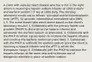 A client with valvular heart disease who has a clot in the right atrium is receiving a heparin sodium infusion at 1000 units/hr and warfarin sodium 7.5 mg at 1600 daily. The morning laboratory results are as follows: activated partial thromboplastin time (aPTT), 32 seconds; international normalized ratio (INR), 1.3. The nurse should take which action based on the client's laboratory results? 1. Collaborate with the primary health care provider (PHCP) to discontinue the heparin infusion and administer the warfarin sodium as prescribed. 2. Collaborate with the PHCP to obtain a prescription to increase the heparin infusion and continue the warfarin sodium as prescribed. 3. Collaborate with the PHCP to withhold the warfarin sodium since the client is receiving a heparin infusion and the aPTT is within the therapeutic range. 4. Collaborate with the PHCP to continue the heparin infusion at the same rate and to discuss use of dabigatran etexilate in place of warfarin sodium.