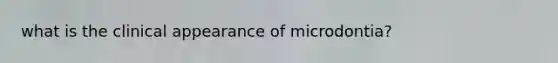 what is the clinical appearance of microdontia?