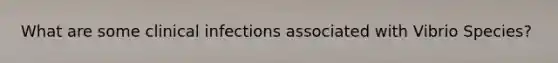 What are some clinical infections associated with Vibrio Species?