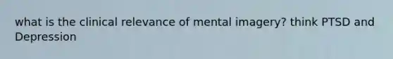 what is the clinical relevance of mental imagery? think PTSD and Depression