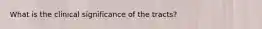 What is the clinical significance of the tracts?