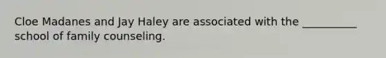 Cloe Madanes and Jay Haley are associated with the __________ school of family counseling.