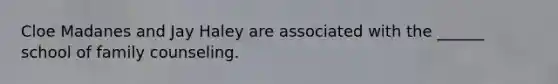 Cloe Madanes and Jay Haley are associated with the ______ school of family counseling.