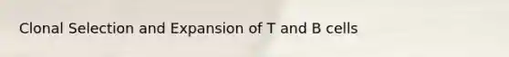 Clonal Selection and Expansion of T and B cells