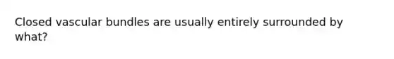 Closed vascular bundles are usually entirely surrounded by what?