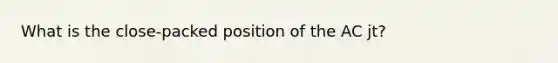 What is the close-packed position of the AC jt?