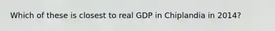 Which of these is closest to real GDP in Chiplandia in 2014?