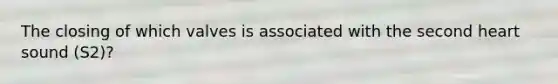 The closing of which valves is associated with the second heart sound (S2)?