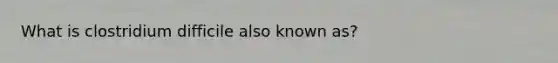 What is clostridium difficile also known as?