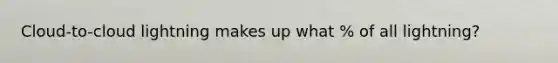 Cloud-to-cloud lightning makes up what % of all lightning?