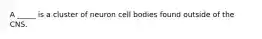 A _____ is a cluster of neuron cell bodies found outside of the CNS.