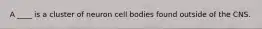 A ____ is a cluster of neuron cell bodies found outside of the CNS.