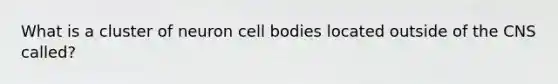 What is a cluster of neuron cell bodies located outside of the CNS called?