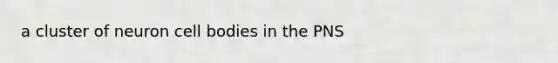 a cluster of neuron cell bodies in the PNS