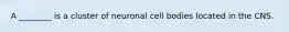 A ________ is a cluster of neuronal cell bodies located in the CNS.