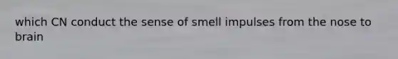 which CN conduct the sense of smell impulses from the nose to brain