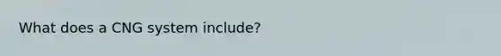 What does a CNG system include?