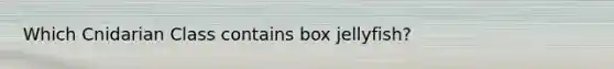Which Cnidarian Class contains box jellyfish?