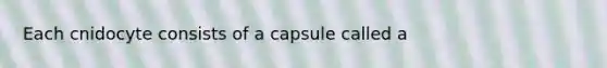 Each cnidocyte consists of a capsule called a