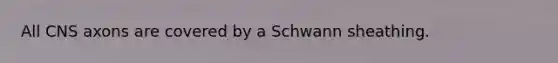 All CNS axons are covered by a Schwann sheathing.