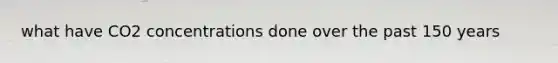 what have CO2 concentrations done over the past 150 years
