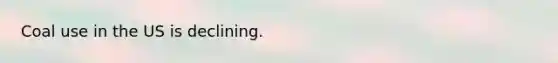 Coal use in the US is declining.