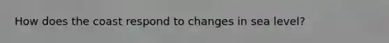 How does the coast respond to changes in sea level?